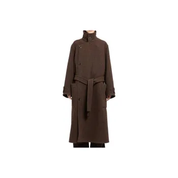 Lemaire Wrap Coat 'Brown Chine'