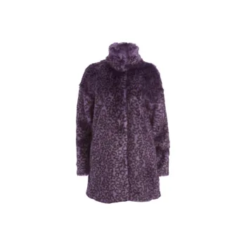 GUESS Larissa Faux-Fur Coat Coats Women's Purple