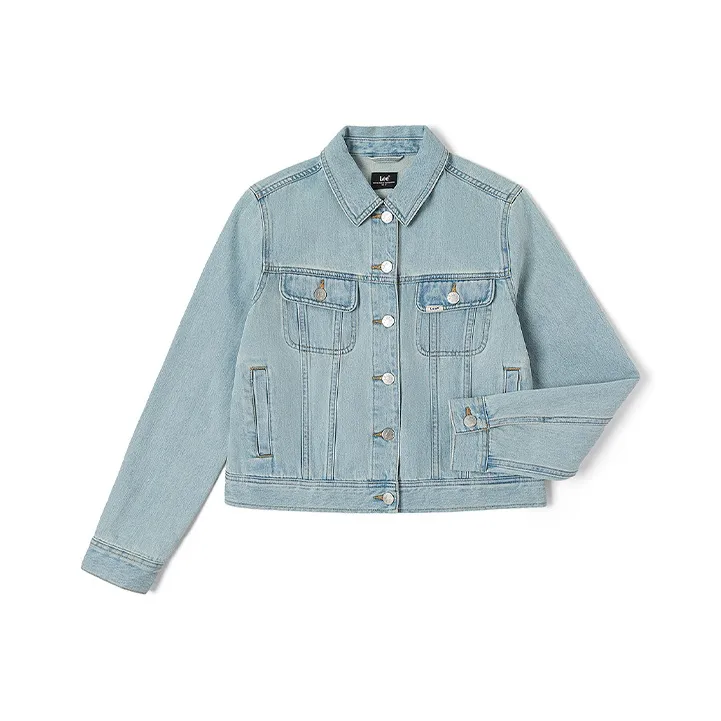 Lee SS23 Denim Jacket Women's Light Blue-0