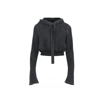 URBAN REVIVO Sweatshirt Women's Black Heather Gray