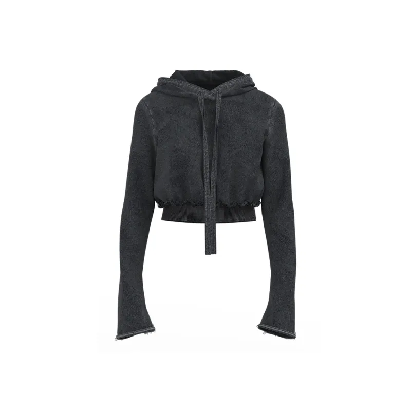 URBAN REVIVO Sweatshirt Women's Black Heather Gray-0