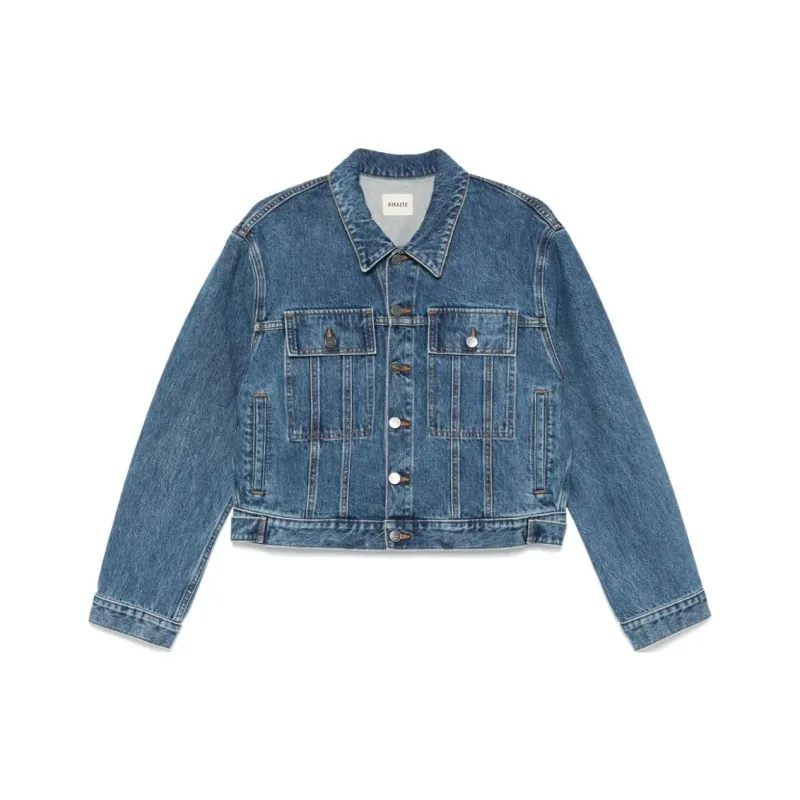 KHAITE Saunder Buttoned Denim Jacket-0