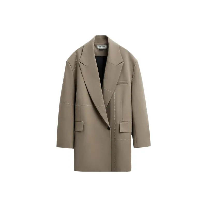 ZARA Business Suit Women's Brown-0