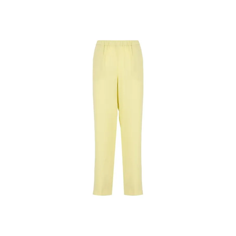 Fabiana Filippi Elasticated Waistband Straight Crepe Trousers-0