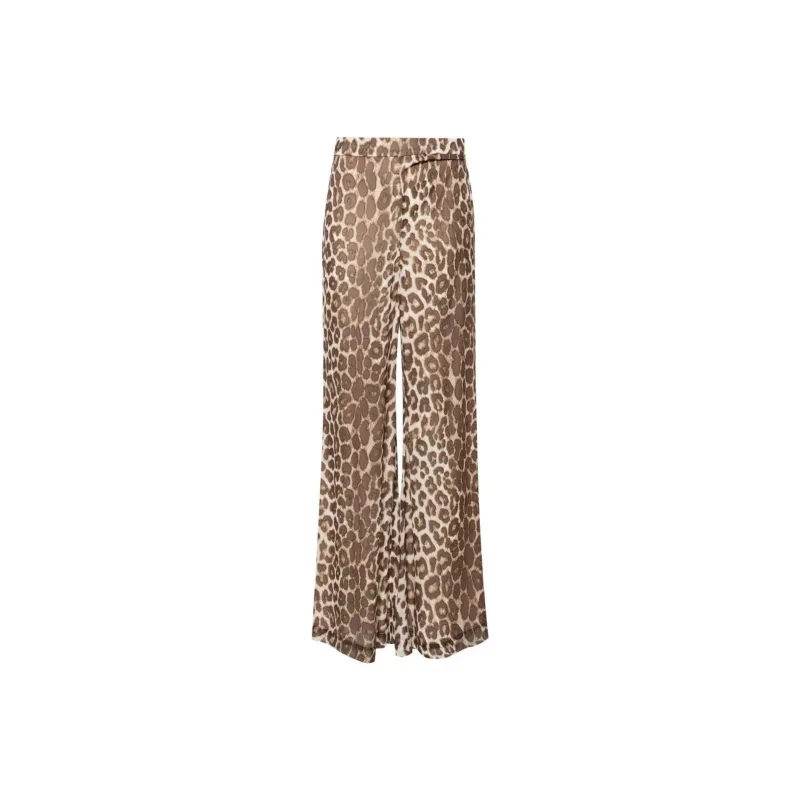 Zimmermann Leopard Printed Flared Trousers-0