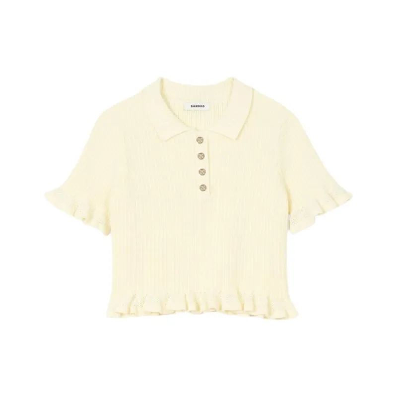 Sandro Flounced Sweater-0