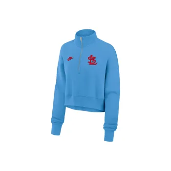 Nike St. Louis Cardinals Cooperstown Phoenix Women's Nike Mlb Cropped 1/2 Zip Crew