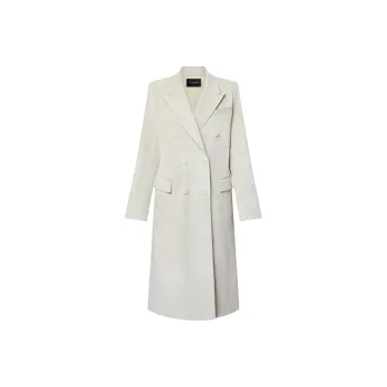 LOUIS VUITTON Double-Breasted Suede Coat