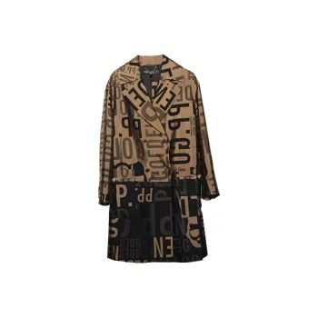 PP.GOLDEN Trench Coat Women's Black