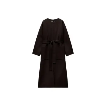 ZARA Coats Women's Zebra Print Brown
