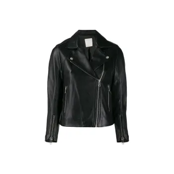 Sandro Leather Jackets Women's Black