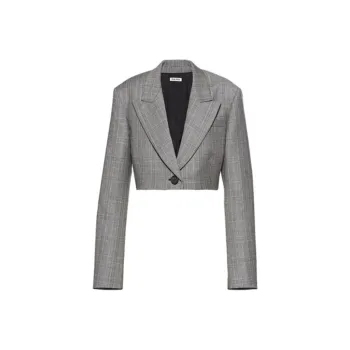 MIU MIU FW21 Cropped Coat Women's Gray