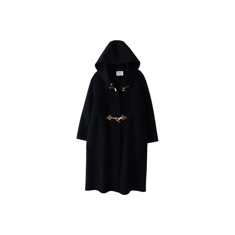 XIANGYING Coat Women's Navy Blue-0