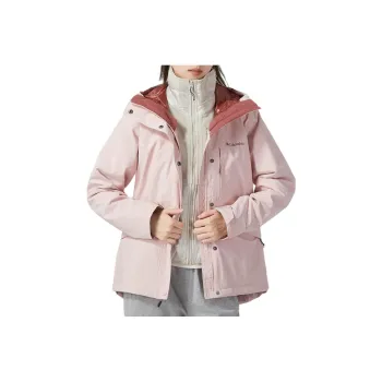 Columbia Outdoor Hiking Waterproof And Windproof Windbreaker Jacket Women's Pink