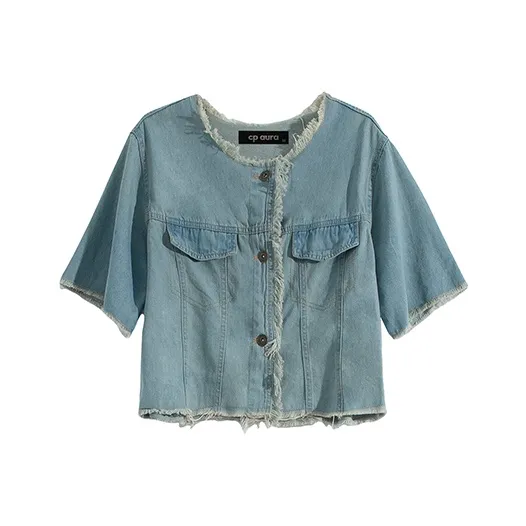 CPAURA Denim Jacket Women's Blue-0