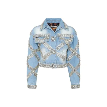PHILIPP PLEIN Cropped Brooch Jacket