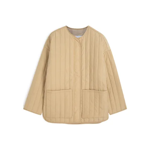 calvin MOB Klein Puffer Jackets Women's Light Khaki