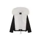 Black Cropped Silhouette Parker+Gray Snow Fox