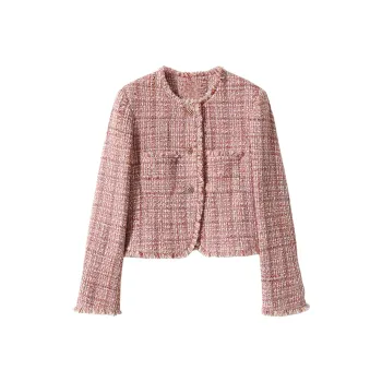 Wbwq Cropped Coats Women's Pink
