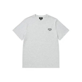A.P.C Logo Embroidered Crewneck T Shirt