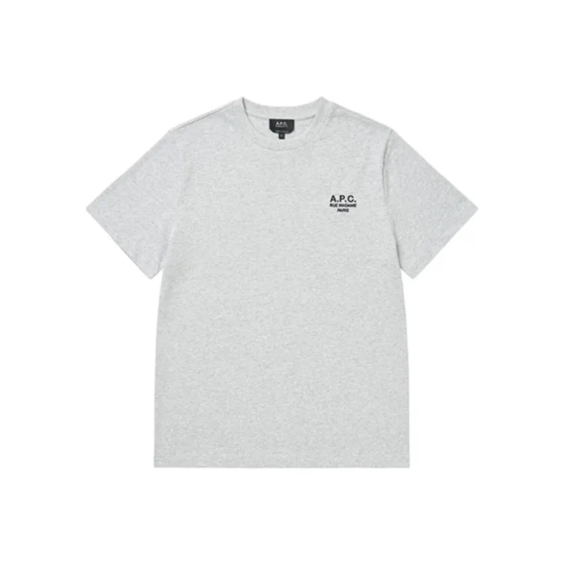 A.P.C Logo Embroidered Crewneck T Shirt-0
