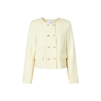 JZ Juzui Cropped Coat Women's Tender Yellow