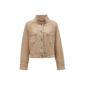 ONLY Cropped Coats Women's C13 Black Pepper Sand WHITE PEPPER