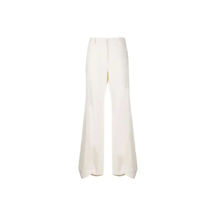 OFF WHITE Flared Curved Cuff Trousers-0