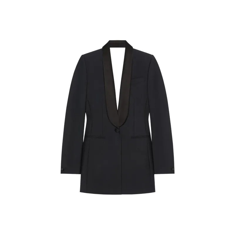 Givenchy 4G Pattern Draped Blazer-0