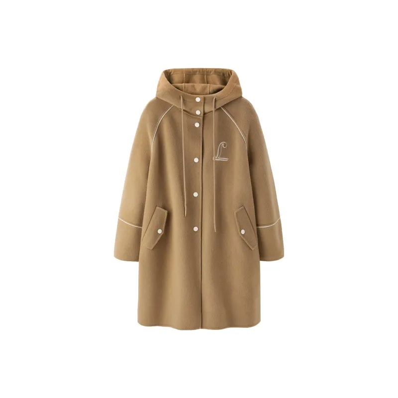 LEDIN Coats Women's Camel-0