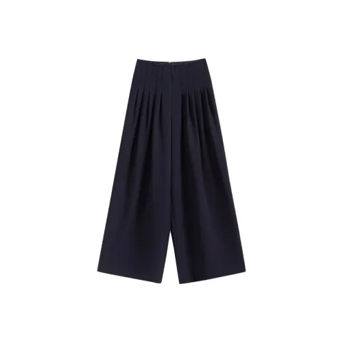 Yiner Casual Pants Women's Deep Sea Blue
