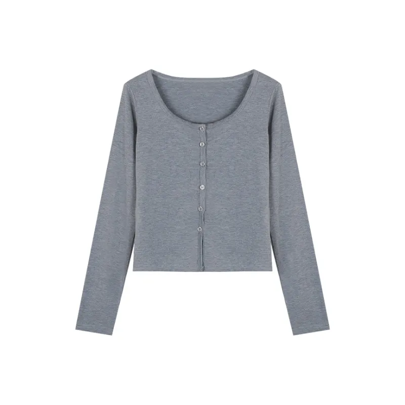 Mu Qingqing Knitwear Women's Gray-0