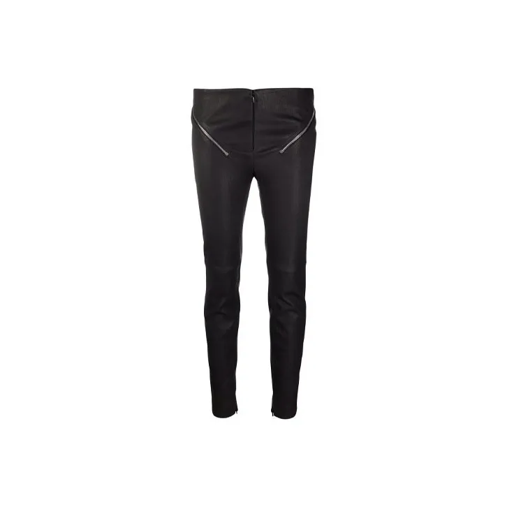 Givenchy Pants In Leather With Zip Details 'Black'-0