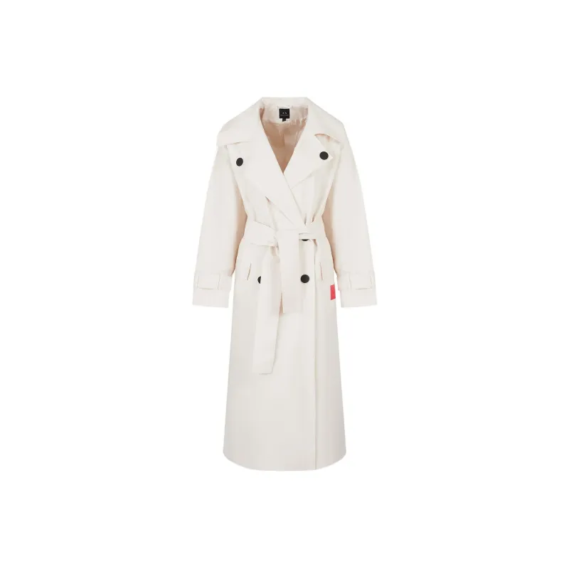 ARMANI EXCHANGEAE FW22 Trench Coat Women's White-0