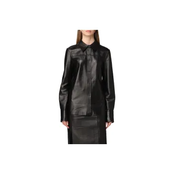 SportMax Leather Jackets Women's Black