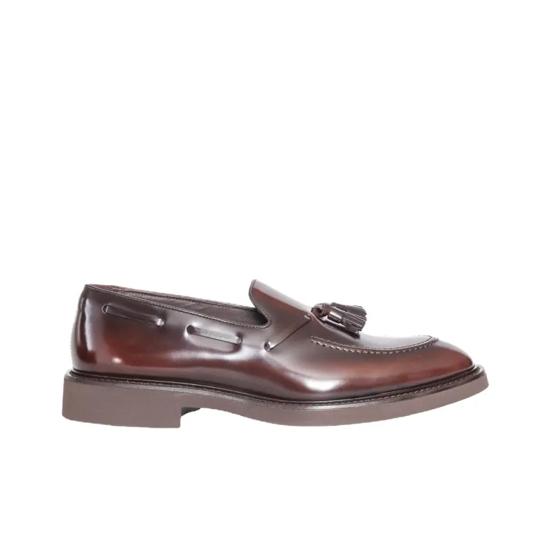 DOUCAL'S Tassel Detailed Almond Toe Loafers-1