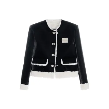 MODULER XIACHUAN Cropped Coats Women's Black