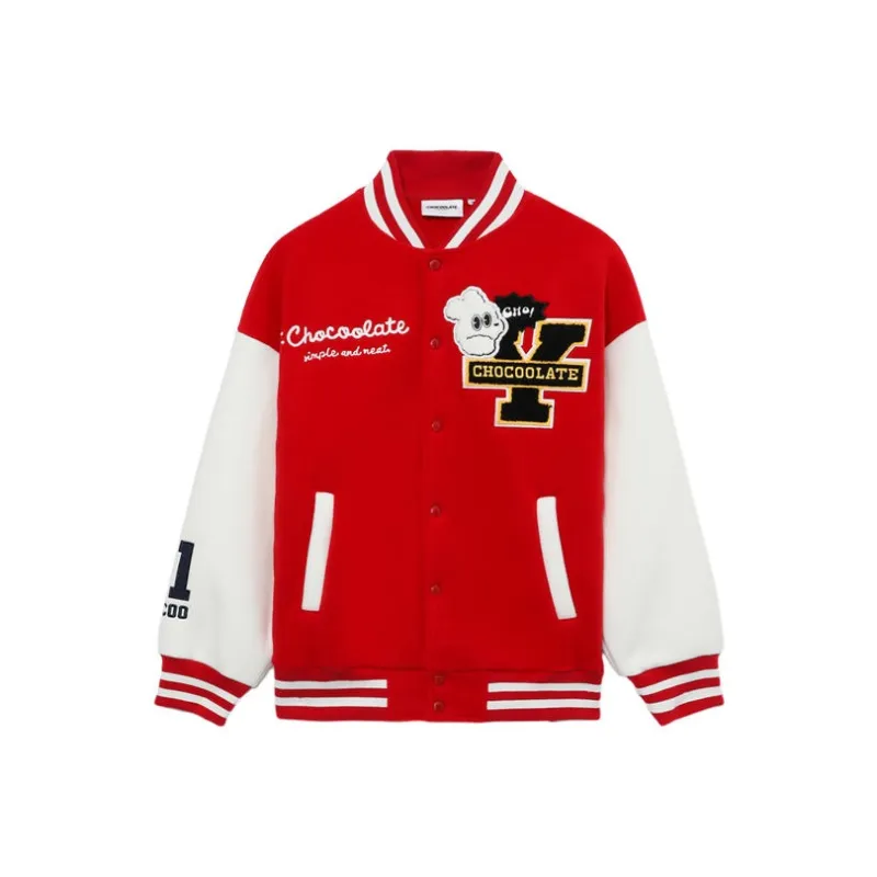 :CHOCOOLATE Bunny-motif Letterman Jacket-10