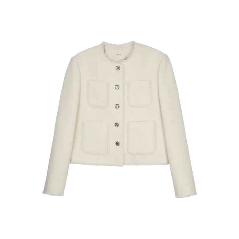 INSISFEMME Velvet Jackets Women's Moscow White-0