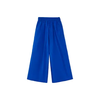 LOEWE Cropped Silk Tracksuit Trousers Blue Klein
