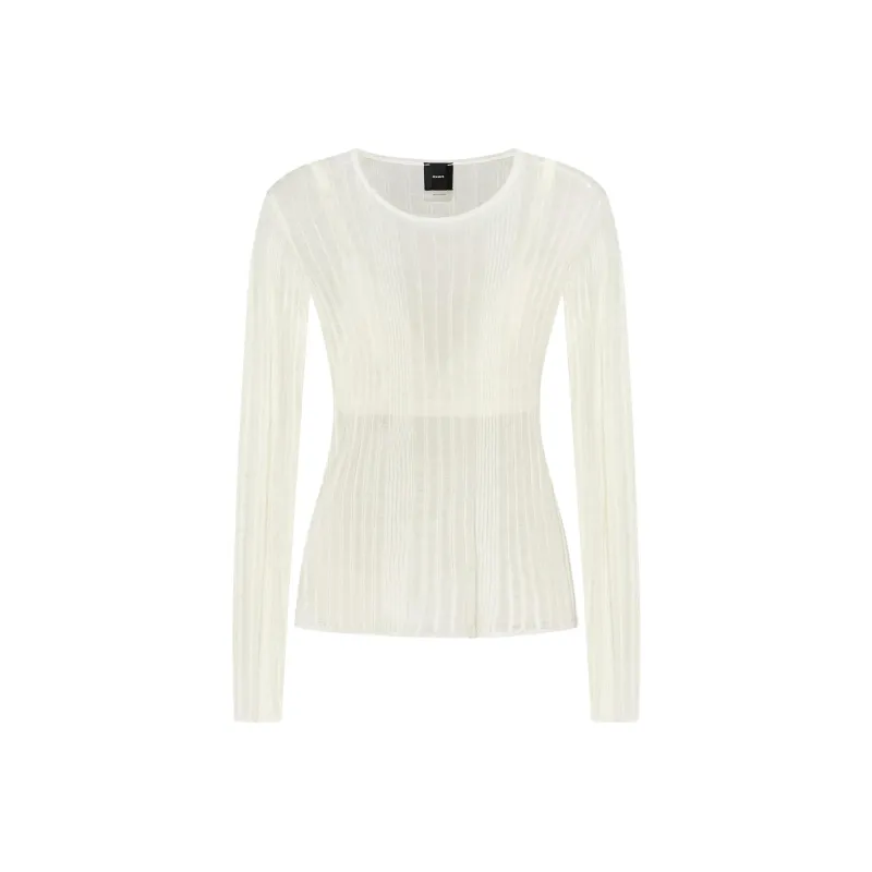 PINKO Semi Sheer Ribbed Jumper-0