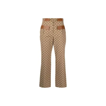 GUCCI Monogram pattern Straight leg Trousers