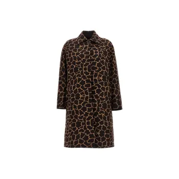 MaxMara All-Over Patterned Long-Sleeved Coat