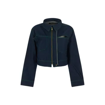 Jacquemus Denim Jackets Women's Blue