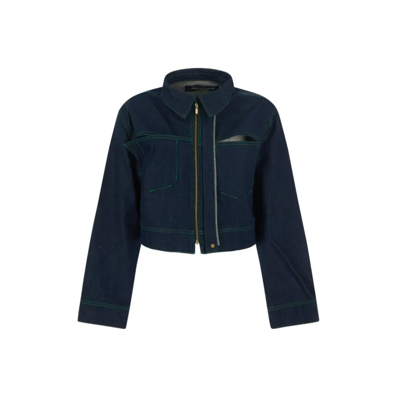 Jacquemus Denim Jackets Women's Blue-0