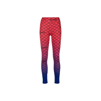 OFF WHITE Athletic Monogram Leggings Red