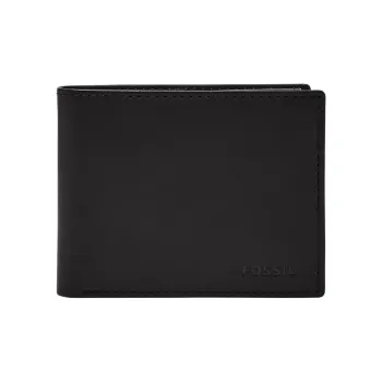 FOSSIL Leather Wallet Men's Black