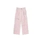 Pink White Plaid Color
