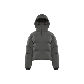 ARITZIA The Super Puff2OTM Shorty   RainstopTM Down Jacket Women's Coal Grey/Coal Gray