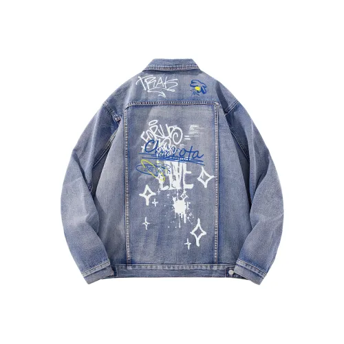 CHRROTA Denim Jacket Unisex Blue